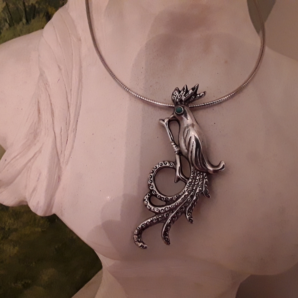 ANTIQUE 1940'S RARE STERLING SILVER PEACOCK PIN - Picture 7 of 16